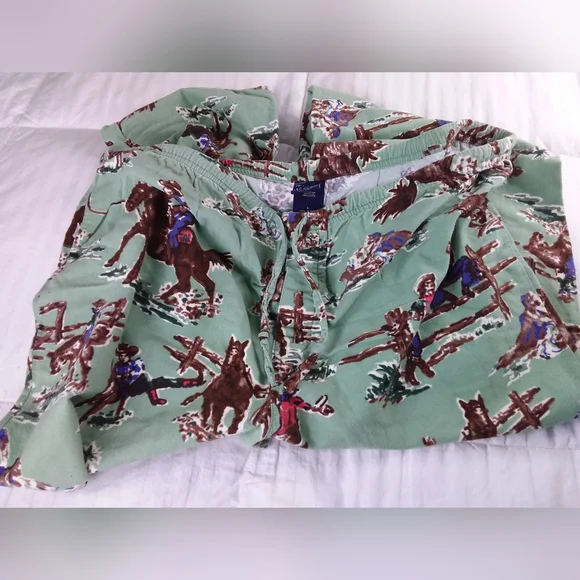 Nck & Nora Flannel Kurt Cobain Cowboy Pajamas Size Large - Picture 7 of 9